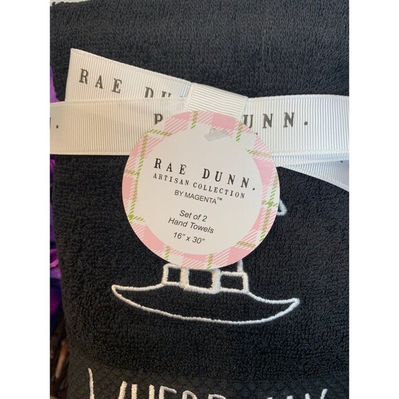 Rae Dunn "Where My Witches At?” Halloween Hand Towel Set - Picture 4 of 4